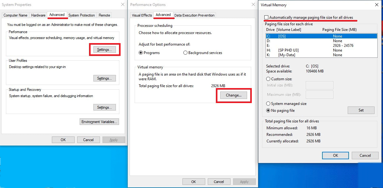 فعال کردن و مدیریت کردن Virtual Memory