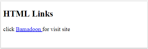 خروجی لینک‌ در HTML