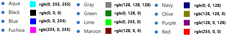 rgb colors