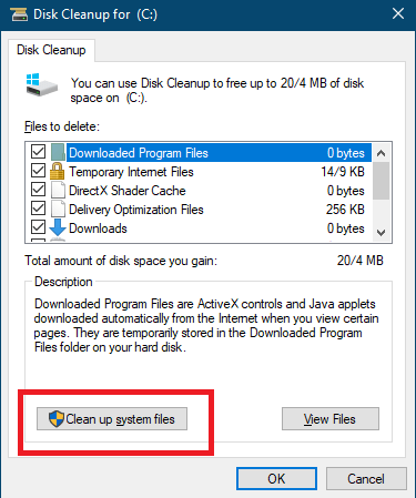 Disk cleanup