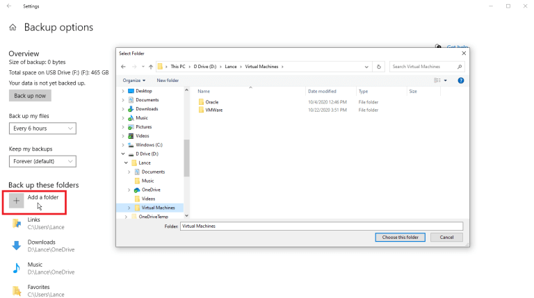 بازیابی فایل‌های پاک شده از طریق File History