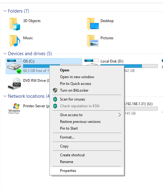 استفاده از ابزار CHKDSK ویندوز برای چک کردن سلامت دیسک