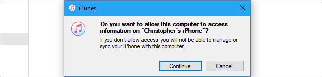 اجازه دسترسی به آیفون هنگام وصل کردن به کامپیوتر