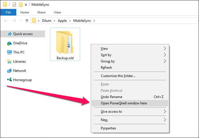 change-default-backup-folder -بکاپ گرفتن از آیفون