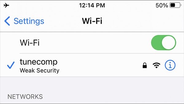  هشدار Weak Security وای‌فای در هنگام ارتقا آیفون به IOS 14 چیست و چگونه آن را رفع کنیم؟  مشکل وای فای
