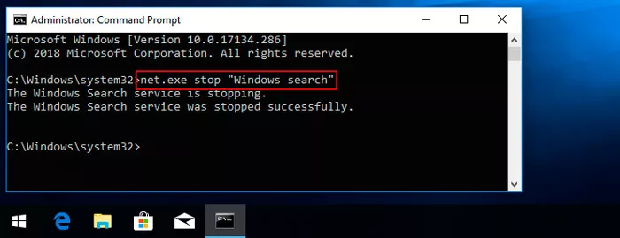 متوقف کردن windows search