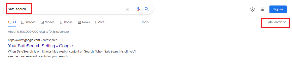 فعال بودن safe search گوگل به صورت پیش‌فرض - جستجوی ایمن گوگل