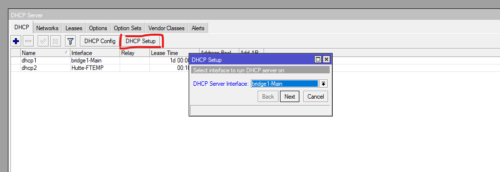 تنظیمات DHCP Server در روتر میکروتیک