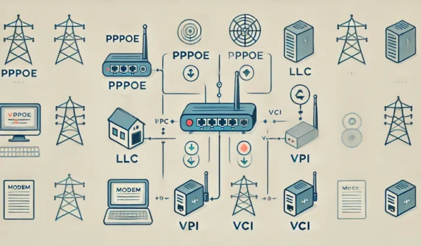مفاهیم کلیدی در تنظمیات مودم: PPPoE، LLC، VPI و VCI به زبان ساده